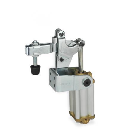 Otto Ganter Pneumatic Toggle Clamp with Angled Base with Magnetic Piston, GN 862